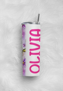 Stainless Steel Tumbler - 20oz - Flower Power